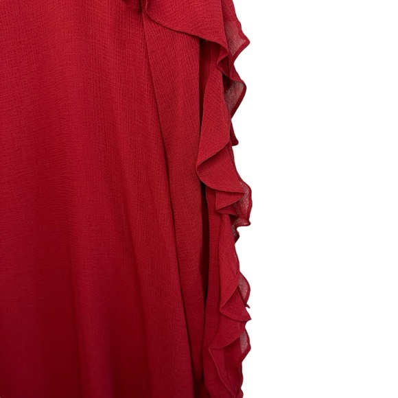 BCBGeneration MEDIUM Ruffle Sleeve Tent Dress NEW WITH TAGS Burgundy/Maroon CUTE - Picture 4 of 14